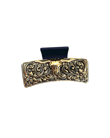 WESTERN STEER HEAD STYLE CASTING HAIR CLAW
