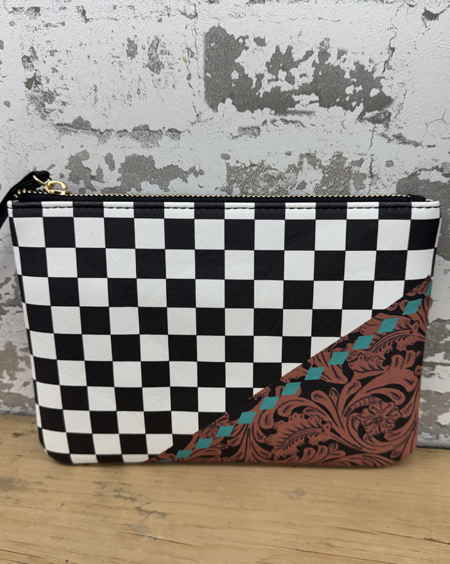 Cowgirl Check Cosmetic Bag