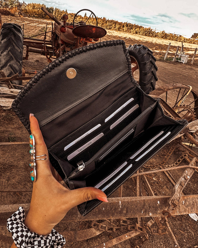 The Hazy Elva Wallet (Black Leather) a Haute Southern Hyde B