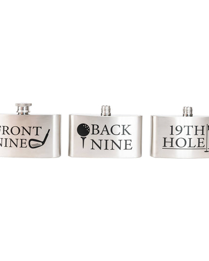 19th Hole Golfer's Flask | 3-Reservoir Golf Hip Flask