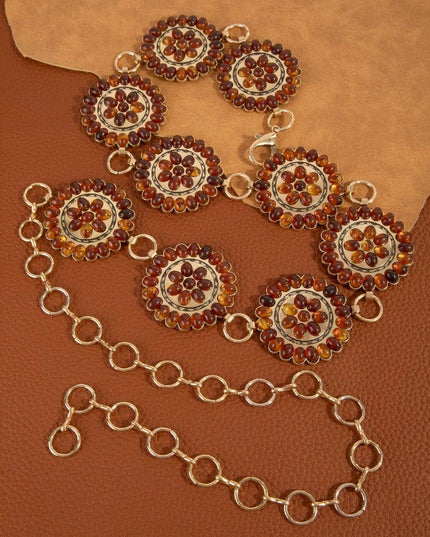 Western Circle Concho Disc Chain Belt