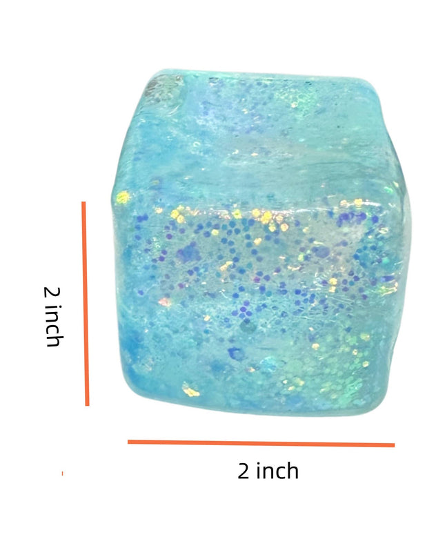 GALAXY GLITTER SLOW RISING SQUISHY CUBES KAWAII FIDGET TOY