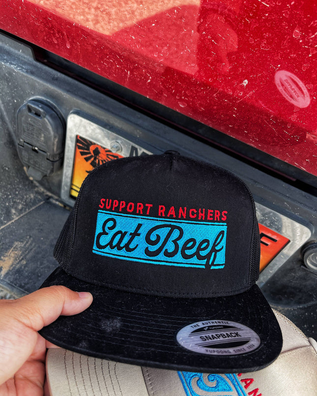 Support ranchers eat beef hat black