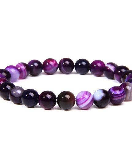 8MM Elastic Natural Stone Bracelets - CS