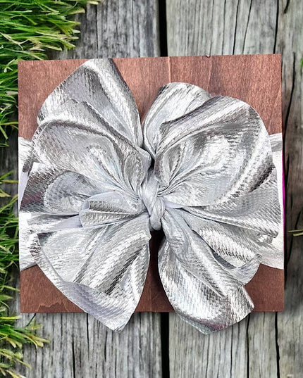 Metallic Big Tassel Printed Fashion Headband for Babies