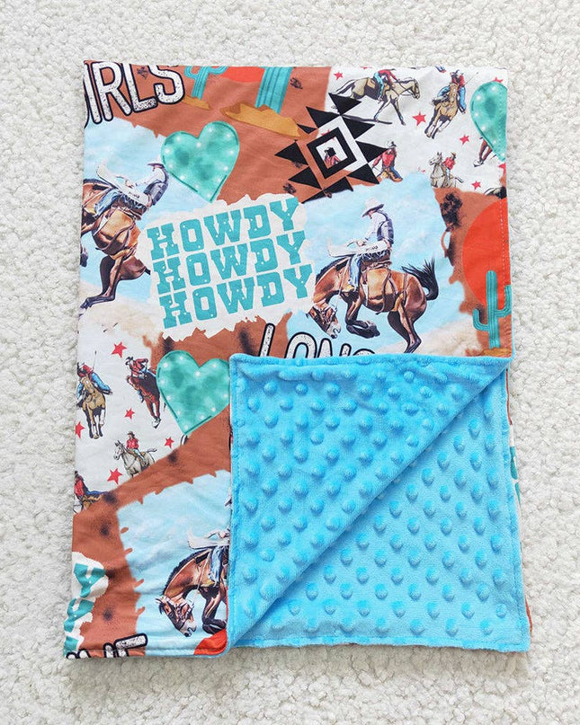 Baby Kids Western Cowboy cactus blankets