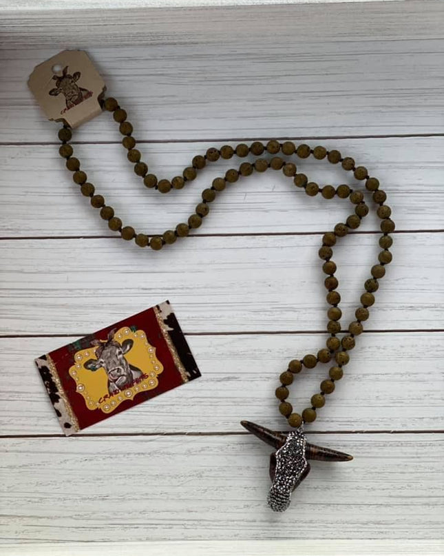 Steer Head Necklace