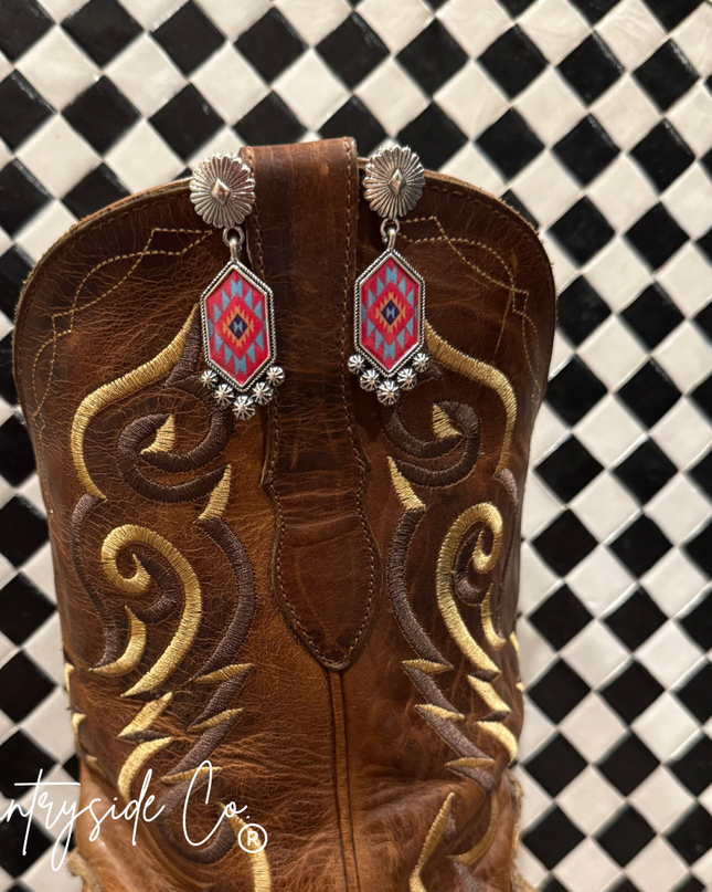 Canyon Red Dangle Earrings