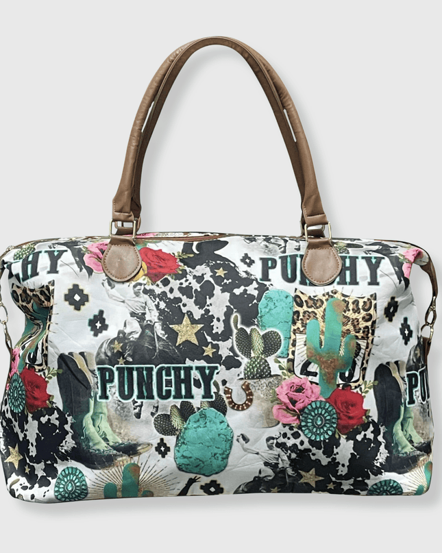 Cactus Cow 'Punchy' Weekender Bag