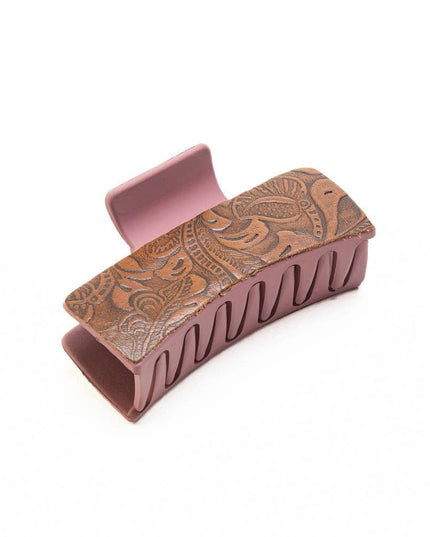 High Vista Hair Comb Clip In Peach and Brown