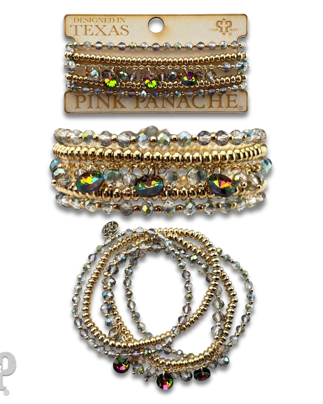Rhinestone drops bracelet