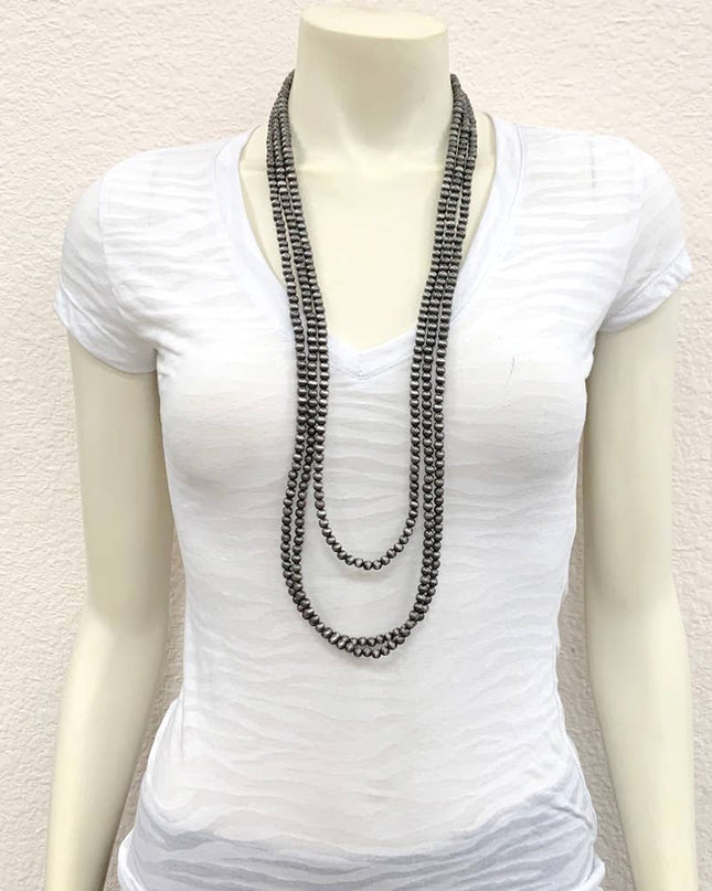 734319, Handmade 34" Navajo Bead Necklace