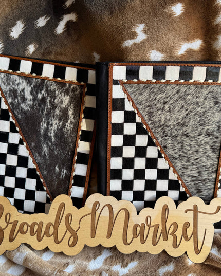 Checkered Cowhide Planner Portfolios