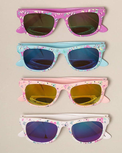 Kids Colorful Butterfly Pattern Sunglasses