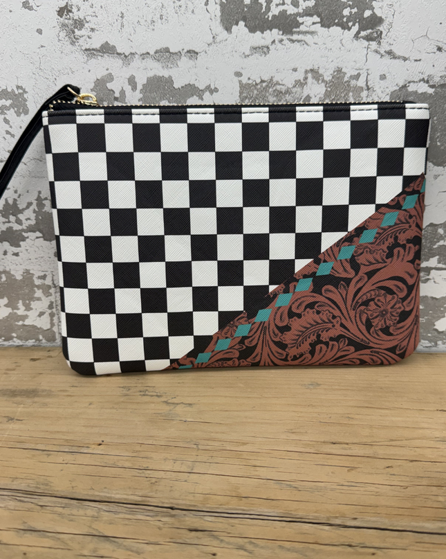 Cowgirl Check Cosmetic Bag