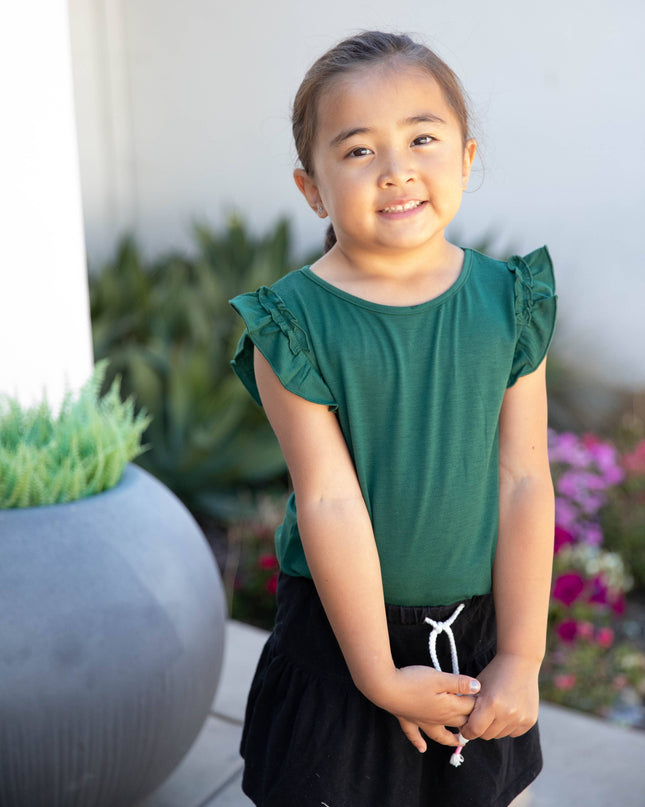 Ruffle Sleeve Little Girl Top
