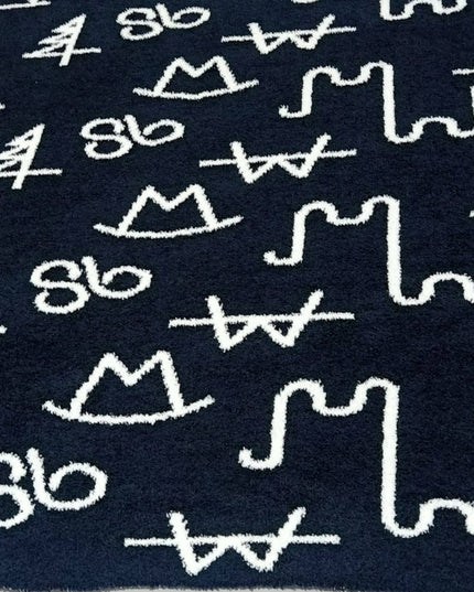 Black Brand Throw Blanket