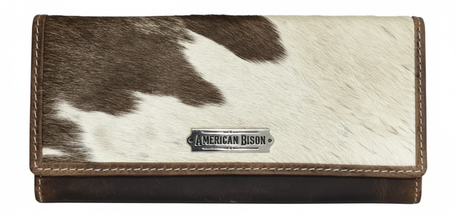 Women’s Brown Leather Wallet Hair-On-Hide ABLW-01-252516