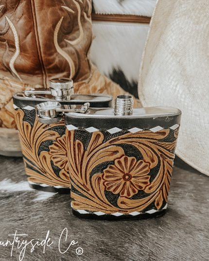 Legend Leather Flask Stainless Steel Men & Women Gift