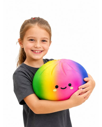 Jumbo Rainbow Bao Bun Squishy Toy