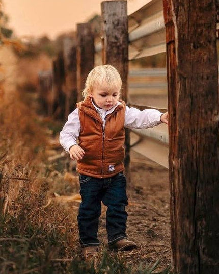 AFC Sherpa Lined Brown Vest - Toddler/Youth