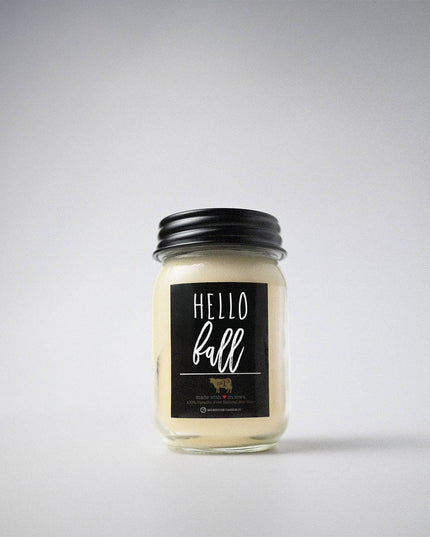13 oz Mason Jar Fall Candle: Hello Fall