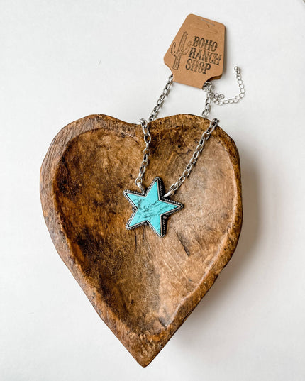 Punchy Star Necklace Western Pendant Necklace