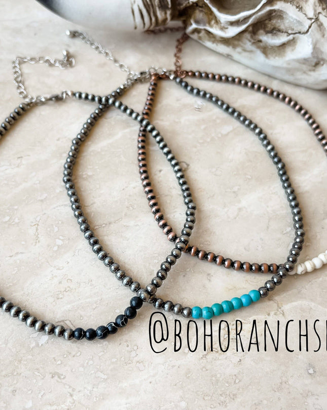 Western Navajo Bead Choker Necklace
