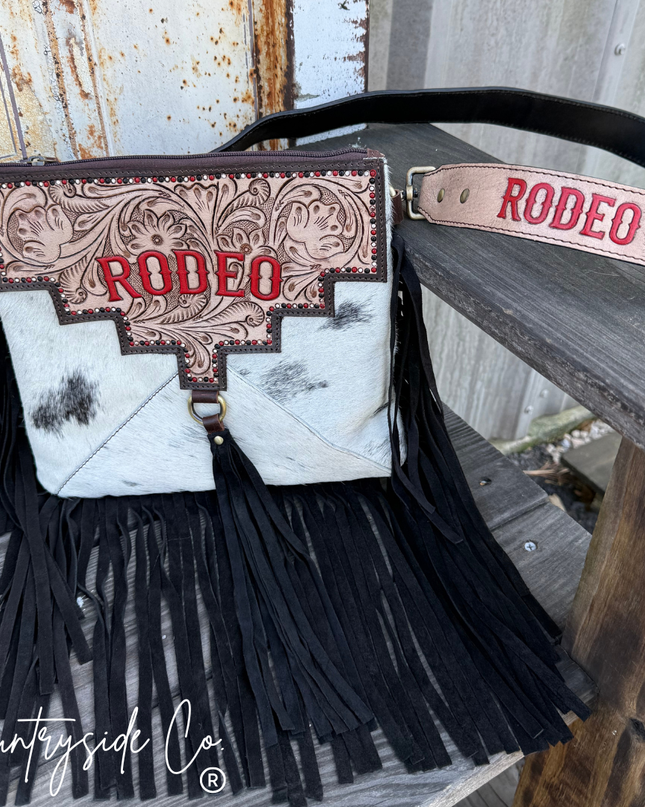 Rodeo Darling Cowhide Fringe Purse