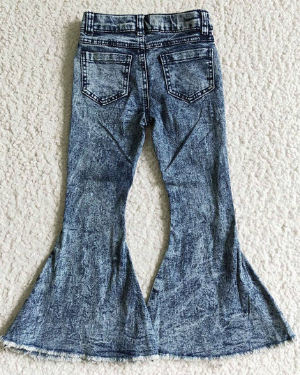 Baby girls navy fashion bell pants denim jeans