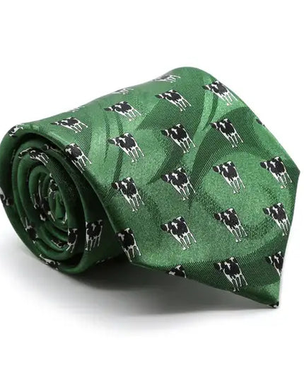 Ferrecci - Men's Business Casual Necktie & Hanky Set - Cow