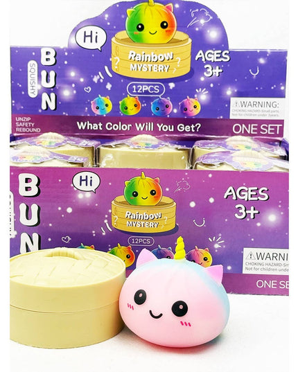 Mystery Rainbow Unicorn Dumpling Squishy with Steamer
