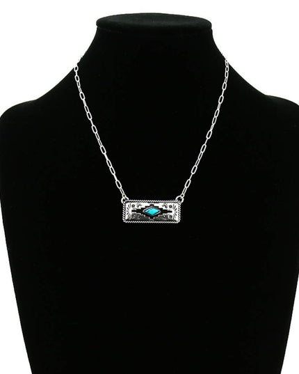 Western Aztec Pendant Necklace 