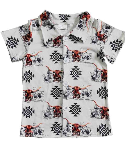 Baby Boys western cow button up shirts 5