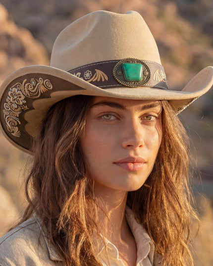 Embroidered Strap With Stone Western Cowboy Hat