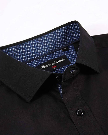 Mens Dress Shirts Long Sleeve Regular Fit Button Shirts-100