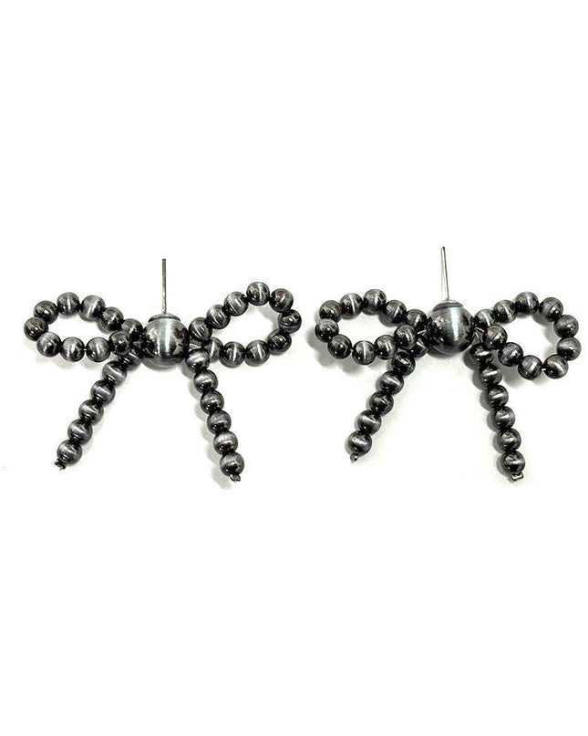 WESTERN NAVAJO PEALR RIBBON EARRINGS