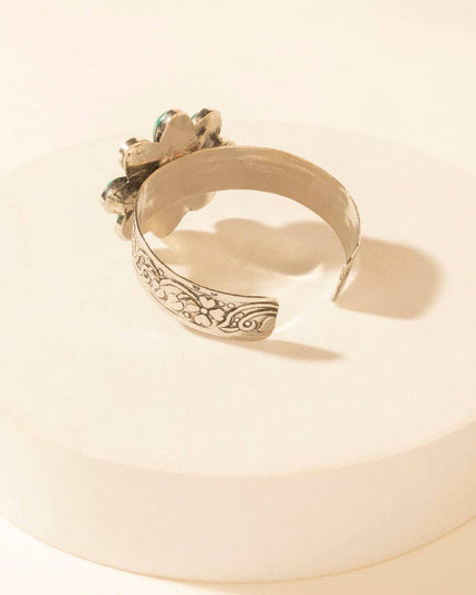 Petalstone Cuff in Steel Blue