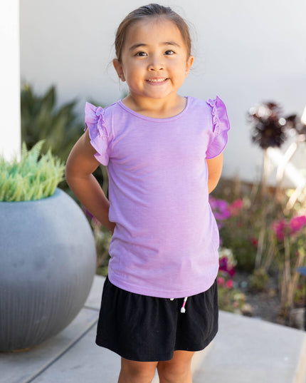 Ruffle Sleeve Little Girl Top