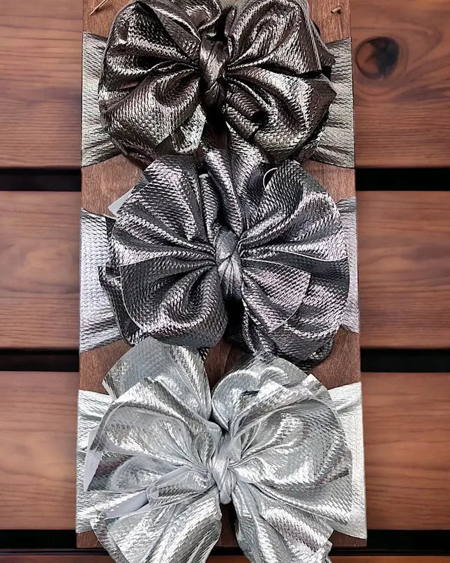 Metallic Big Tassel Printed Fashion Headband for Babies