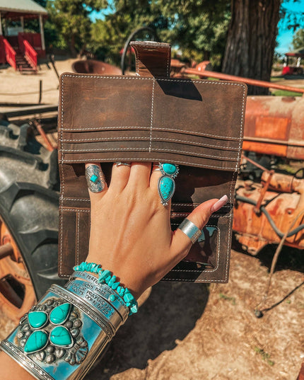 The Lancaster Cowhide Leather Tooled Wallet