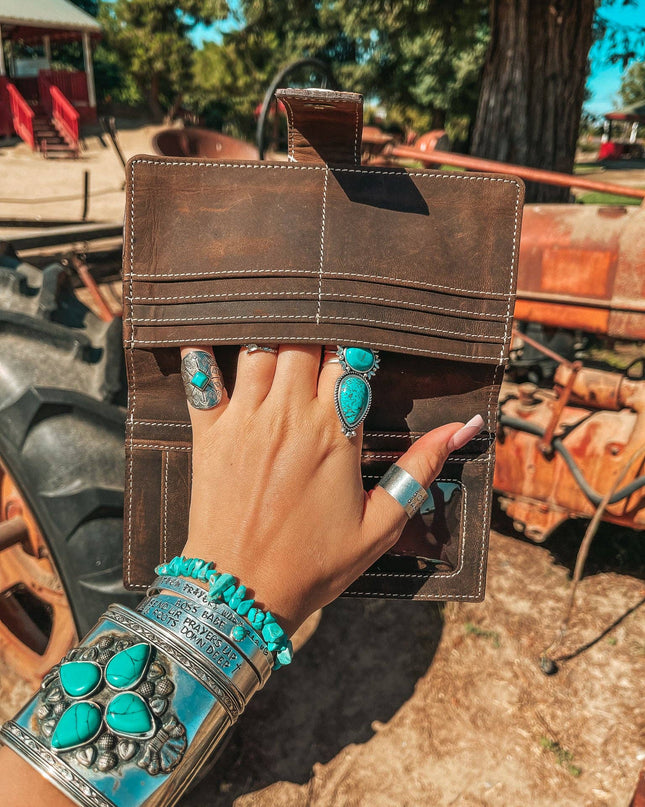 The Lancaster Cowhide Leather Tooled Wallet