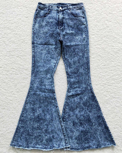 Adult Women Bell Bottom Denim Jeans Pants Trousers