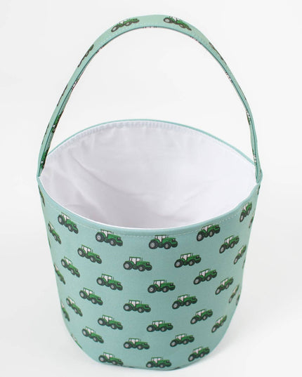 Green Tractor Easter Basket