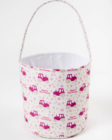Floral Tractor Easter Basket