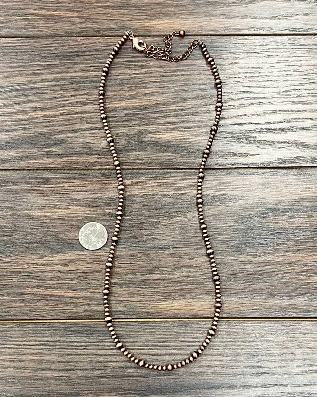 739107, 26" Handmade Copper Navajo Necklace