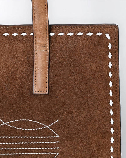 ADBGM517 Tote Genuine Western Suede Leather women bag