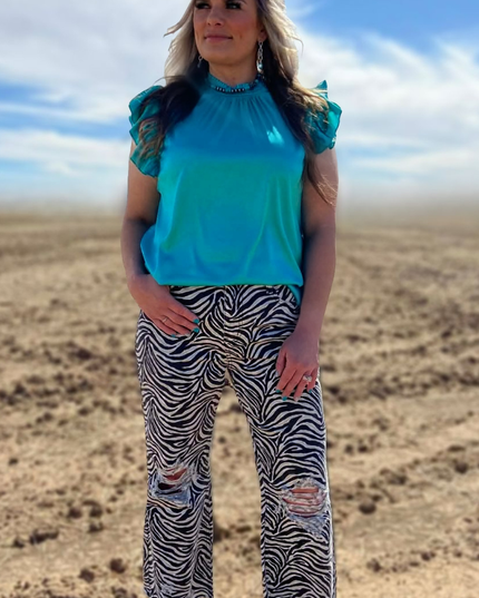 Babydoll Top Turquoise