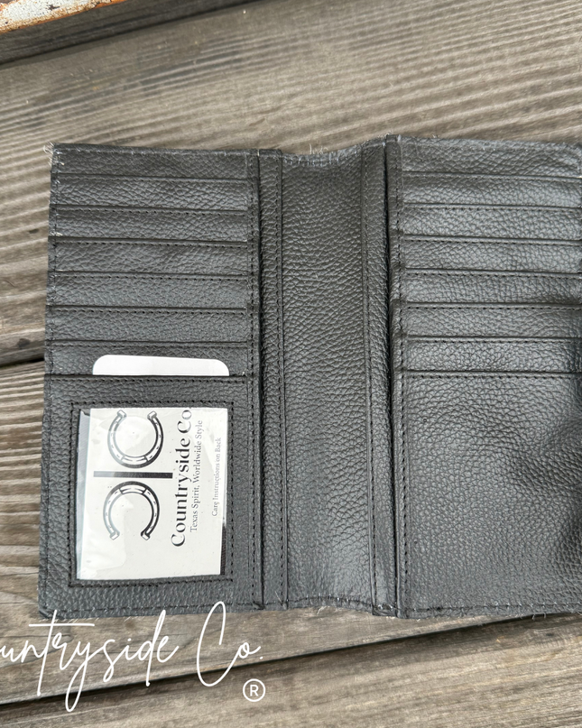 Miranda Checkered Cowhide Wallet