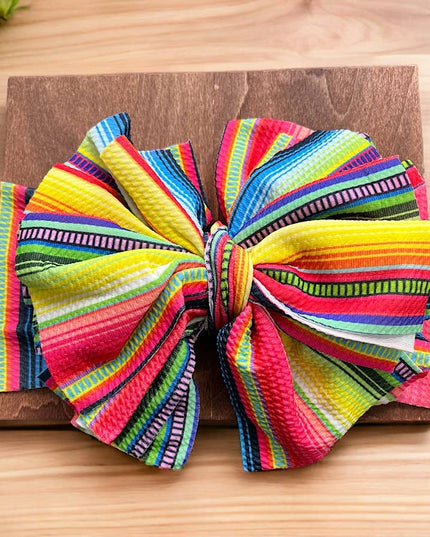 YELLOW SERAPE PRINTED HEADBAND. F-DLH2379K